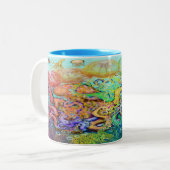 Tentacles Zwei-Tone-Kaffee-Tasse Zweifarbige Tasse (Vorderseite Links)