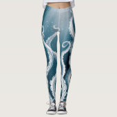 Tentacs Galaxy Blue Moon Rays Leggings (Vorderseite)