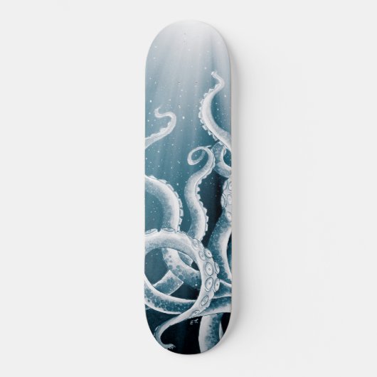 Tentacs Galaxy Blue Moon Rays Skateboard (Vorderseite)