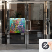 Tentakel Fensteraufkleber (Büro Tür)