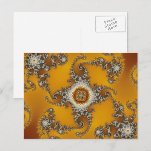 Tentakel-Fraktal Postkarte (Vorne/Hinten)