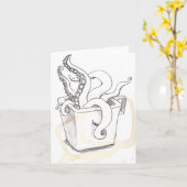 Tentakel-Gruß-Karte Karte (Gelbe Blume)