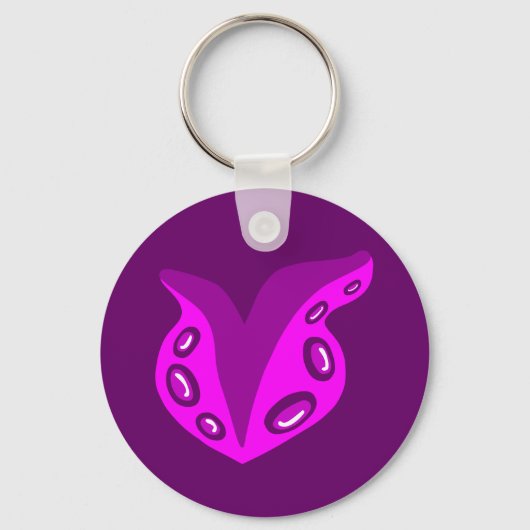 Tentakel-Herz Schlüsselanhänger (Vorderseite)