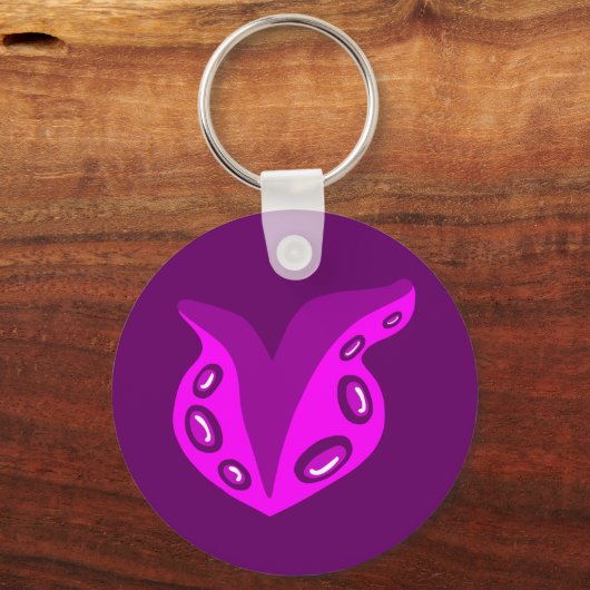 Tentakel-Herz Schlüsselanhänger (Vorderseite)