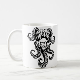 Tentakel-Monster-Mund – Dunkle Meereskreatur Kaffeetasse