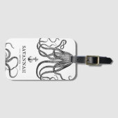 Tentakel | Octopus-Thema Gepäckanhänger (Vorderseite (Horizontal))