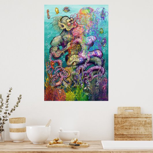 Tentakel Poster (Küche)