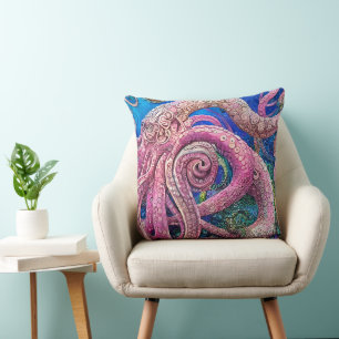 Tentakel rosa Krake Kissen