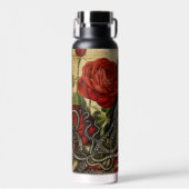 Tentakel und Rose Trinkflasche (Vorne)