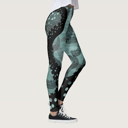 Tentakel verblasst grünes Meer in den Leggings (Rechts)