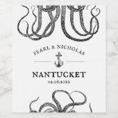 Tentakeln der Liebe | Kraken Weinetikett (Einzelnes Label)