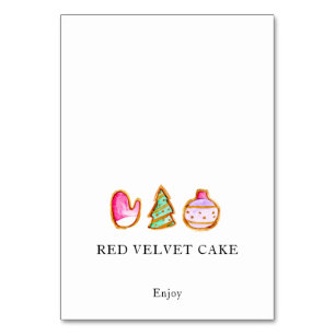 Tented Food Label Christmas Baking Cookie Exchange Tischnummer