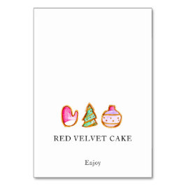 Tented Food Label Christmas Baking Cookie Exchange Tischnummer