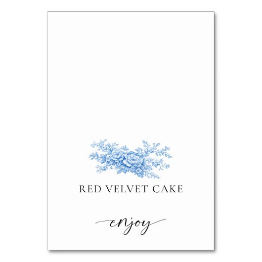 Tented Food Label Wedding Buffet Chinoiserie Tischnummer (Vorderseite)