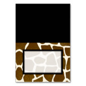 Tented Giraffe Print Blank Platzkarte Tablecard Tischnummer (Vorderseite)