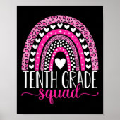 Tenth Grade Squad Team 10th Grade Teacher Back To  Poster (Vorne)