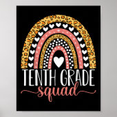 Tenth Grade Squad Team 10th Grade Teacher Back To Poster (Vorne)