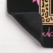 Tenth Years Old Girl Birthday Bow Coquette Leopard Mousepad (Ecke)