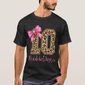 Tenth Years Old Girl Birthday Bow Coquette Leopard T-Shirt (Vorderseite)
