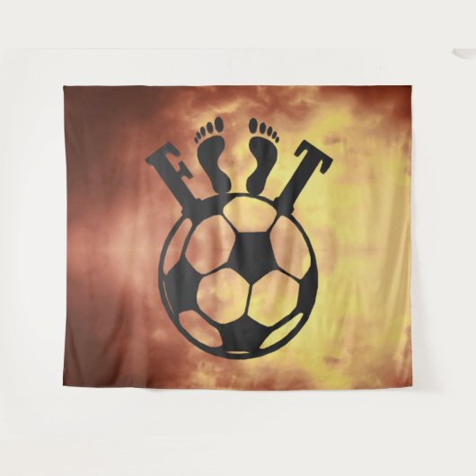 Tenture - Crowned Goal – Royal Passion for Footbal Wandteppich (Vorderseite (Horizontal))