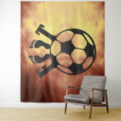 Tenture - Crowned Goal – Royal Passion for Footbal Wandteppich (Beispiel)