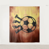 Tenture - Crowned Goal – Royal Passion for Footbal Wandteppich (Vorderseite)