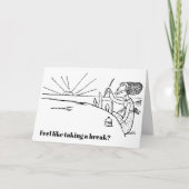 Tenure Glückwunsch Edw. Lear Cartoon Chillin' Karte (Vorderseite)