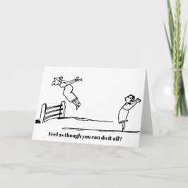 Tenure Glückwünsche Edward Lear Cartoon Flying Karte