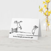 Tenure Glückwünsche Edward Lear Cartoon Flying Karte (Gelbe Blume)