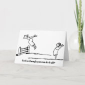 Tenure Glückwünsche Edward Lear Cartoon Flying Karte (Vorderseite)