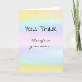 Tenure gratuliere (ich denke, daher bin ich karte (Vorderseite)