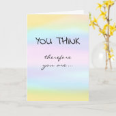 Tenure gratuliere (ich denke, daher bin ich karte (Gelbe Blume)