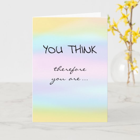 Tenure gratuliere (ich denke, daher bin ich karte (Gelbe Blume)