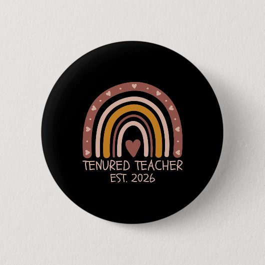 Tenured Teacher Est 2026 Tenure Beförderung Frauen Button (Vorderseite)