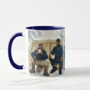 Tenzing Norgay Edmund Hillary beim Everest-Bezwing Tasse