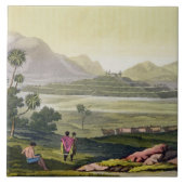 Teocalli, der große Tempel bei Tenochtitlan, Fliese (Vorderseite)