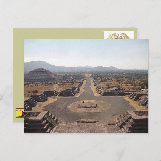 Teotihuacan Postkarte (Vorne/Hinten)