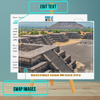 Teotihuacan Pyramids in Mexico City Postkarte
