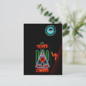 Tepee Curios Neon Sign, Tucumcari, N.M. Postkarte (Stehend Vorderseite)