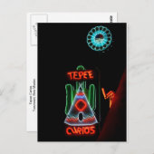Tepee Curios Neon Sign, Tucumcari, N.M. Postkarte (Vorne/Hinten)