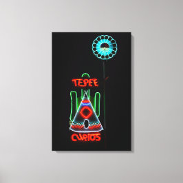 Tepee Curios Neon Sign, Tucumcari, New Mexico Leinwanddruck