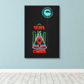 Tepee Curios Neon Sign, Tucumcari, New Mexico Leinwanddruck (Insitu (Holzboden))