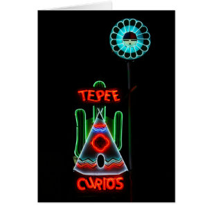 Tepee-Kuriositäts-Leuchtreklame, Tucumcari, New