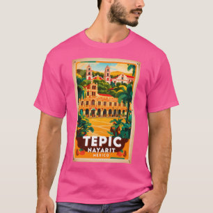 Tepic Nayarit Mexico Vintage Tourismus T-Shirt