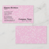 Teppich aus Milchprodukten - rosa Visitenkarte (Vorne/Hinten)