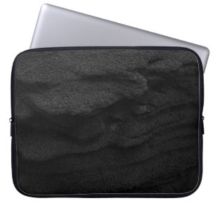 Teppich aus schwarzem und grauem Bereich Laptopschutzhülle