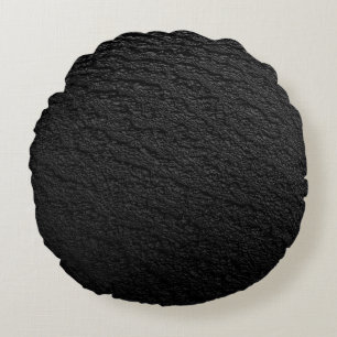 Teppich aus schwarzem und grauem Bereich Rundes Kissen