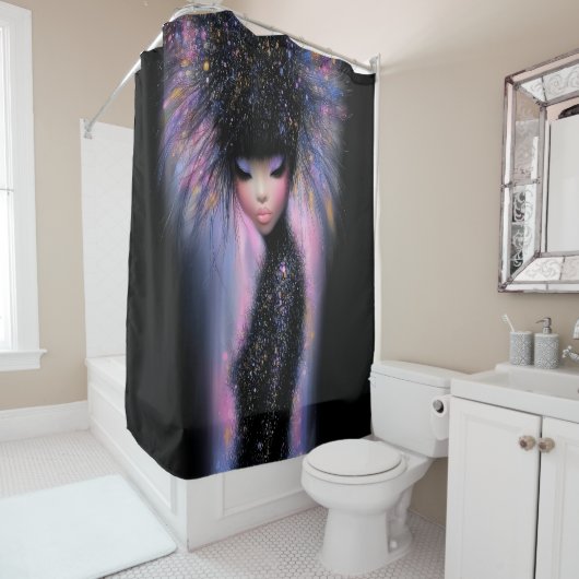 Teppich Cosmic Diva Stellar Glow Duschvorhang (Beispiel)