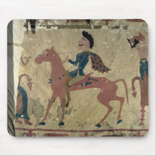 Teppich, der einen angebrachten Krieger darstellt Mousepad