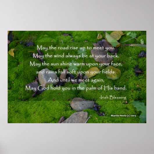 Teppich des Moss - Mai der Weg - irischer Segen Poster (Vorne)